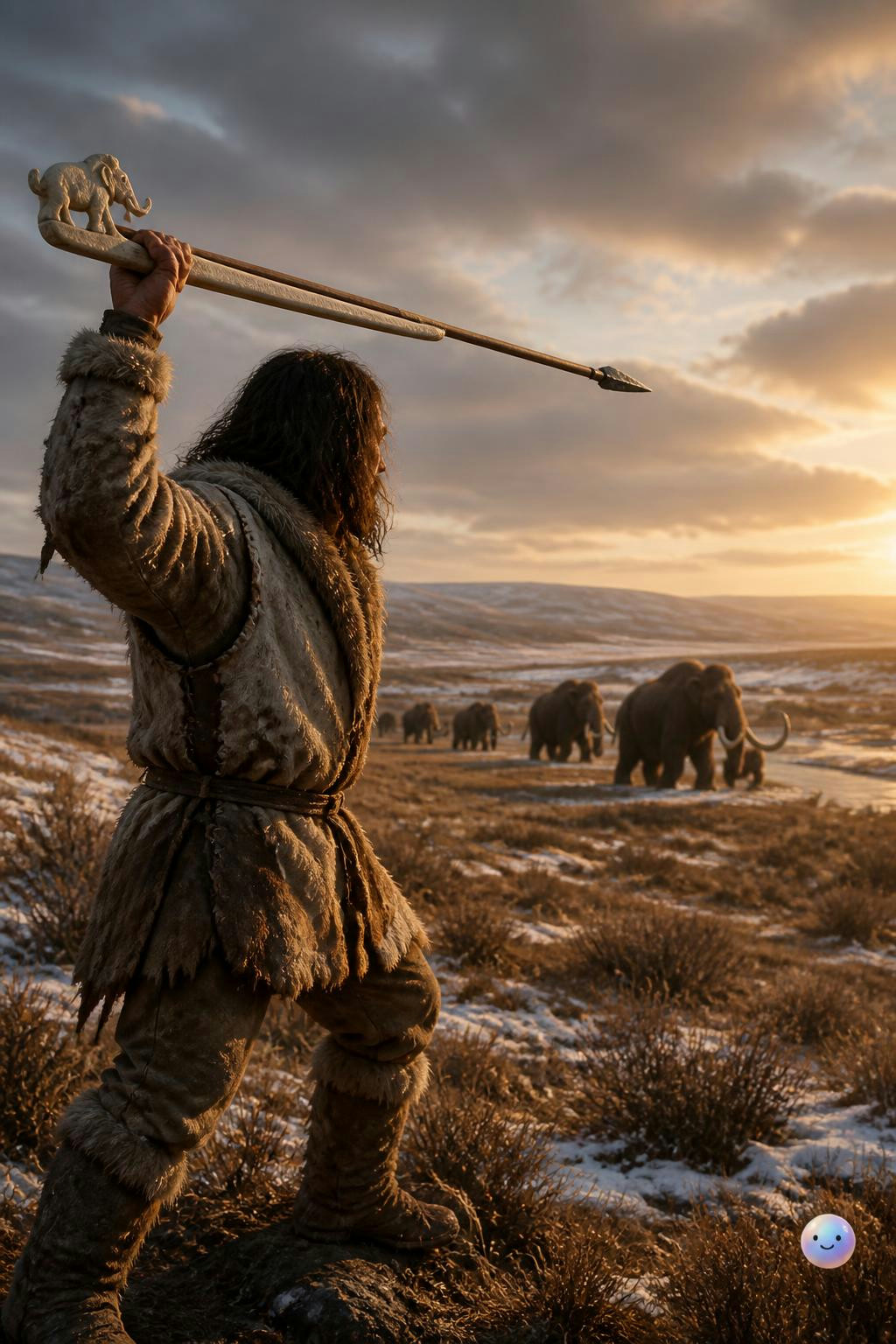 An atlatl acts as an arm extension, helping hunters launch spears from safe distances.