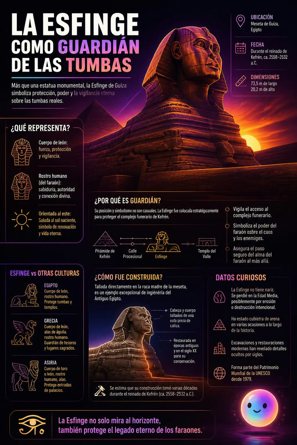 The Sphinx was actually built as a cosmic bodyguard for the afterlife.