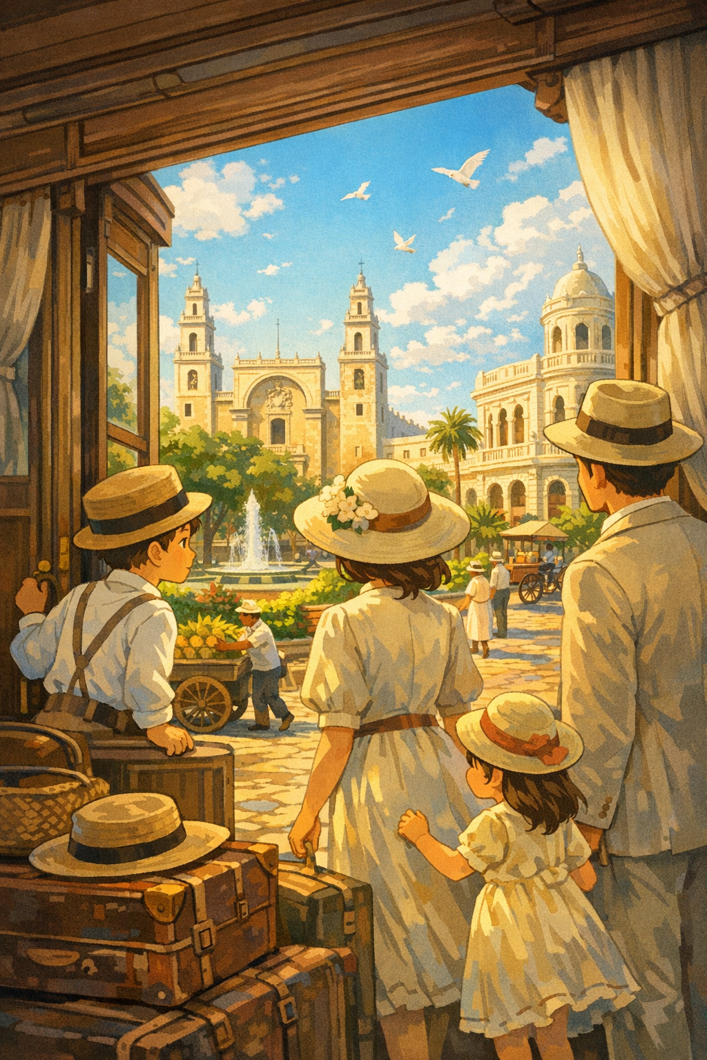 Mérida's white walls were actually a lime-wash used to disinfect the city.