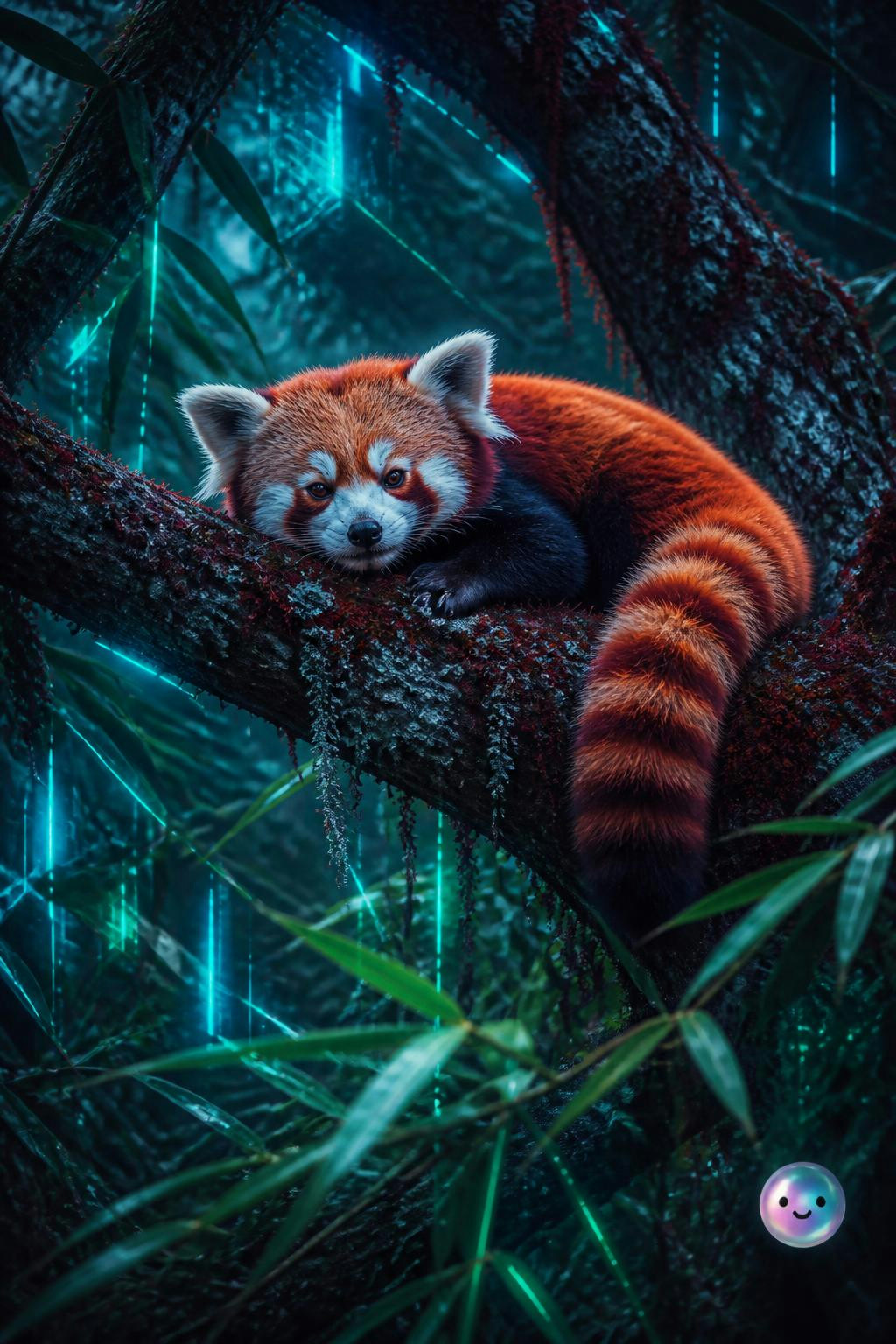El panda rojo usa su cola anillada como manta para no congelarse.