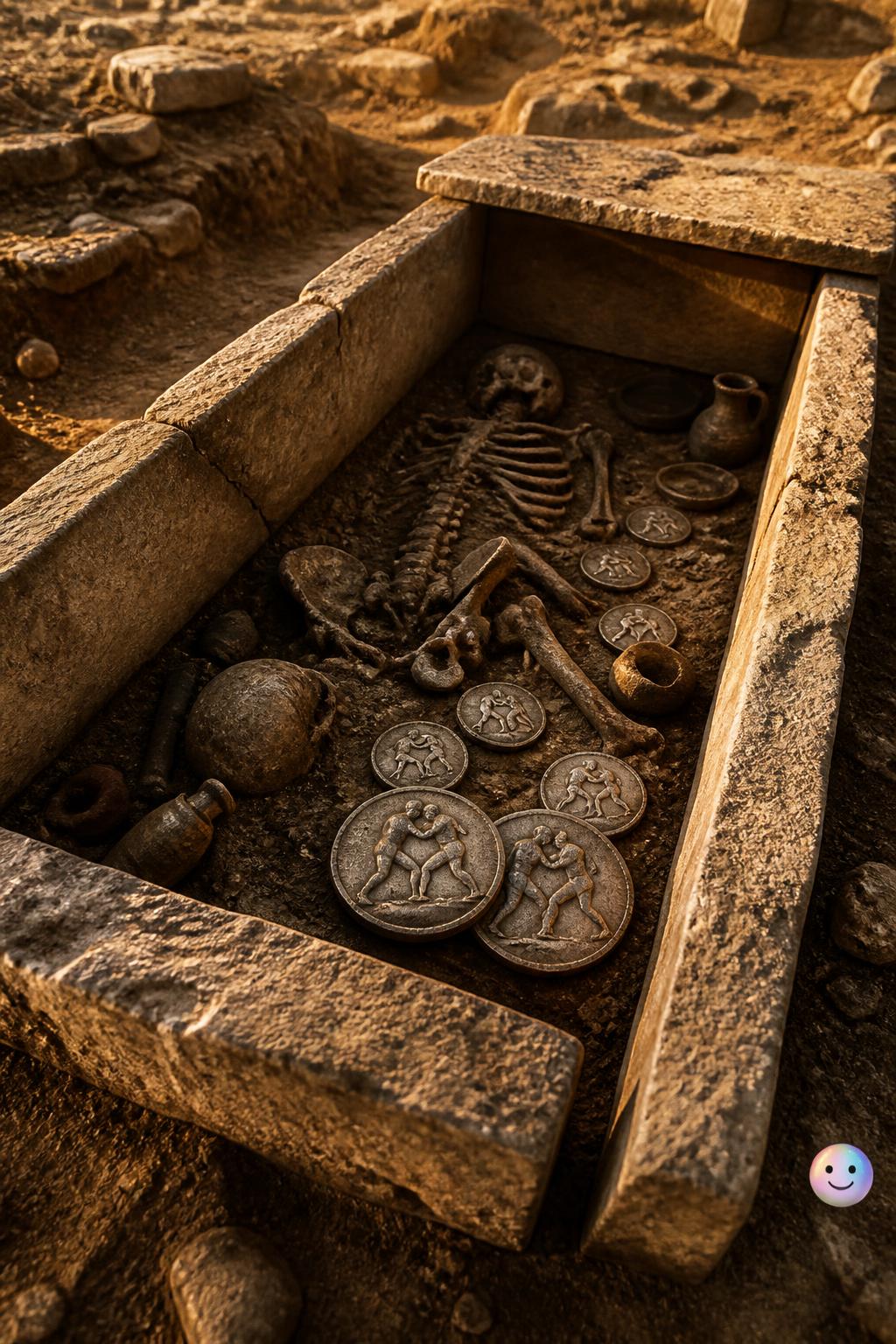 Ancient Wrestlers Discovered on Silver Coins