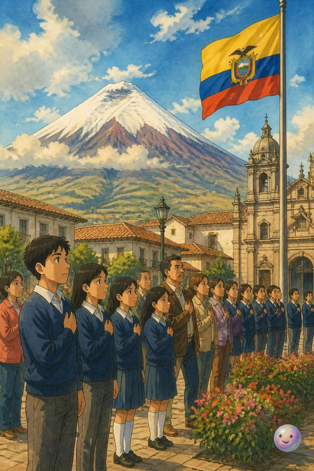 El volcán Cotopaxi y la ciudad de Latacunga inspiraron la letra del himno de Ecuador.