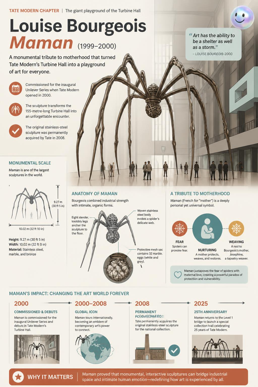 That creepy giant Tate spider is actually a tribute to the artist's mom.