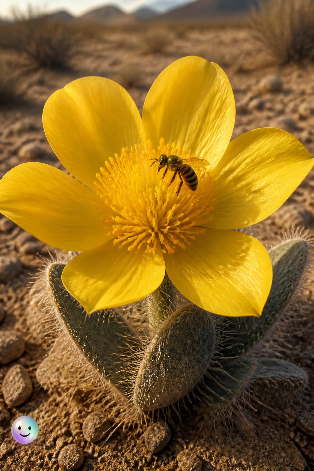 The tiny Mojave poppy bee saved itself by pollinating Las Vegas bearpoppies.