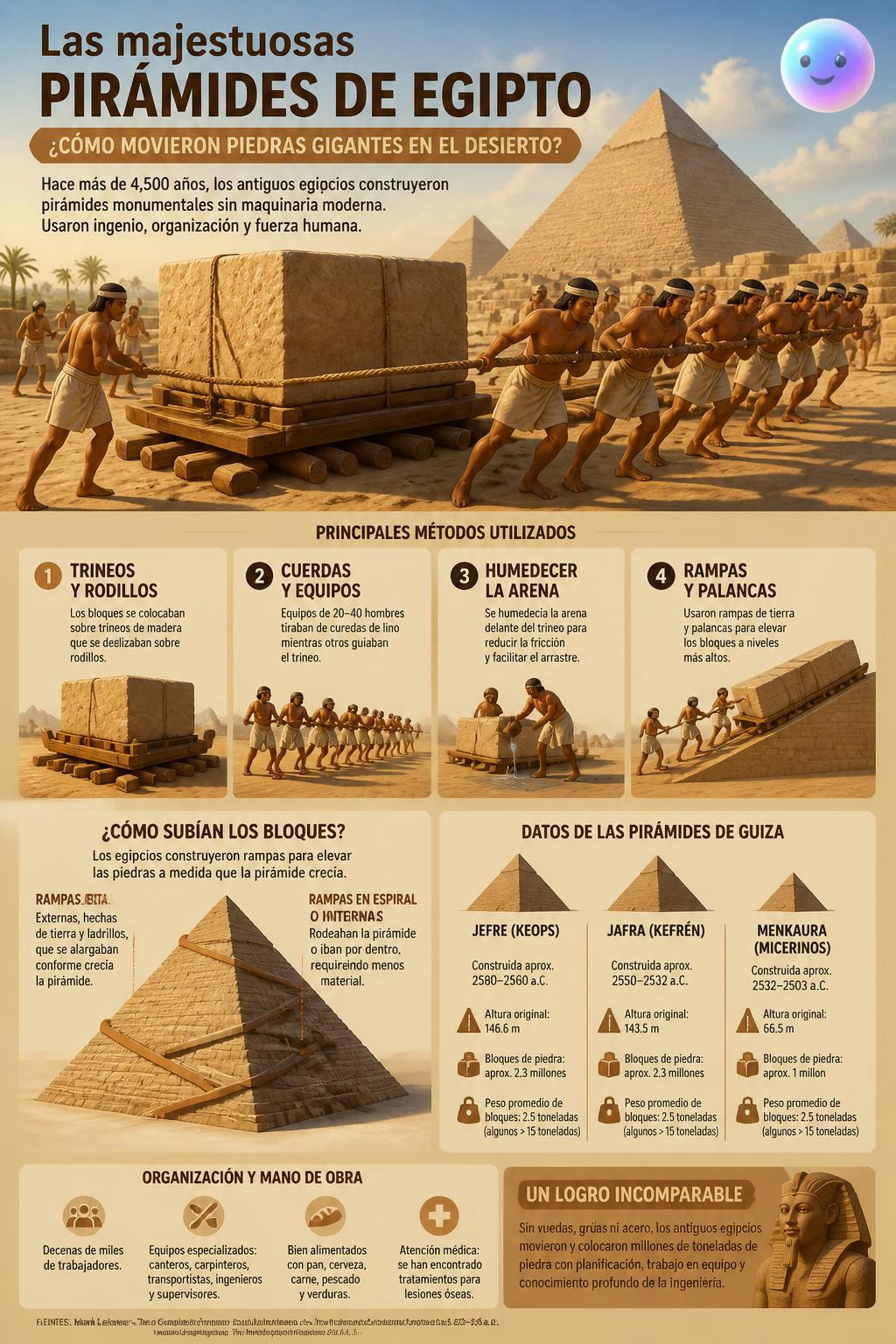 Humedecer la arena era el secreto para mover piedras de varias toneladas.