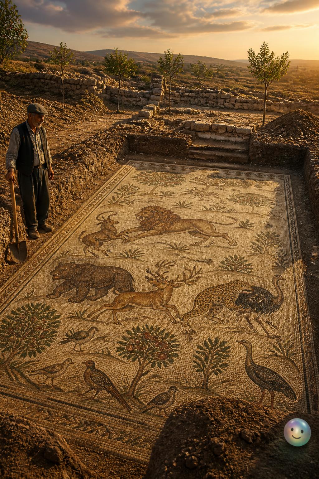 Una villa romana sotto i campi