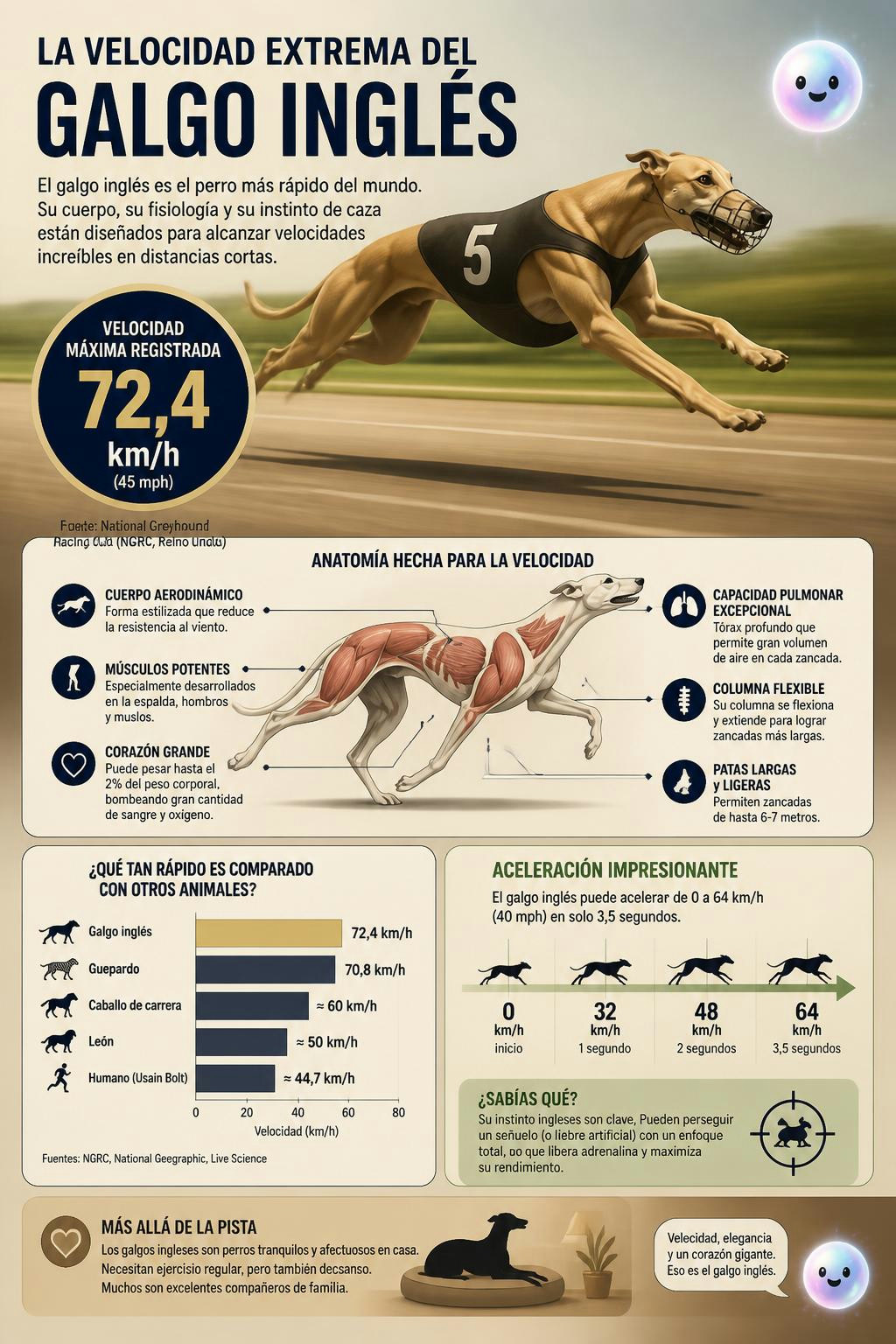 La velocidad extrema del Galgo inglés