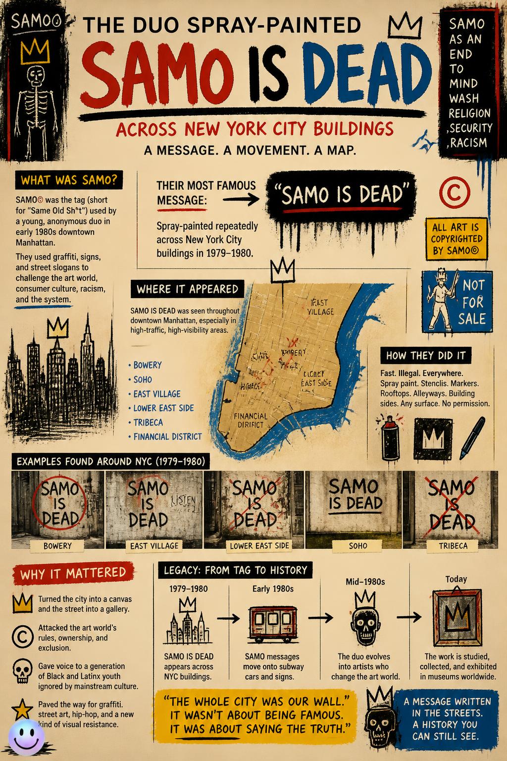 They spray-painted a literal obituary across NYC to end their art collab.