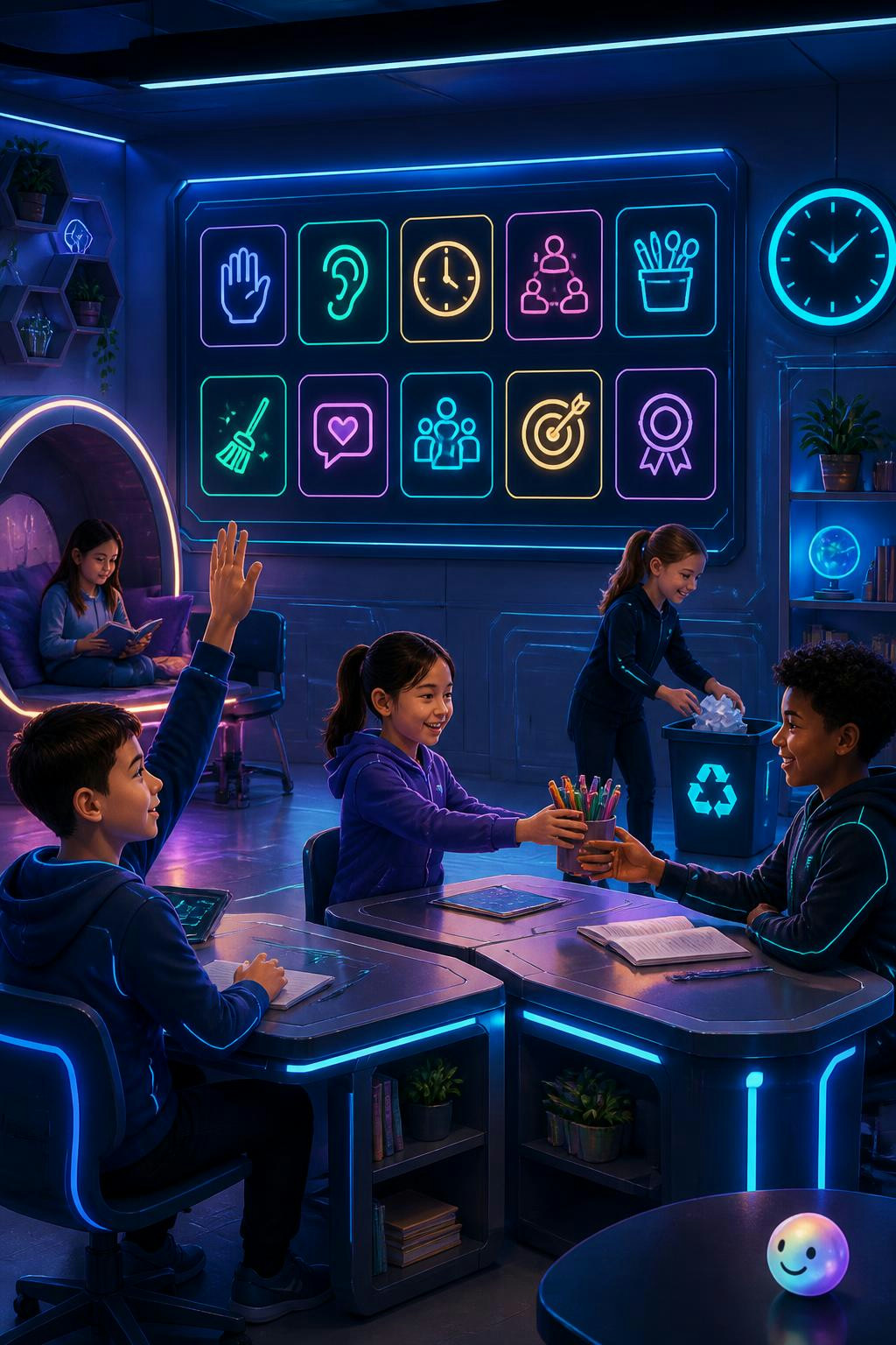 Las 10 reglas escolares como escuchar y ser puntual sientan las bases de la convivencia.
