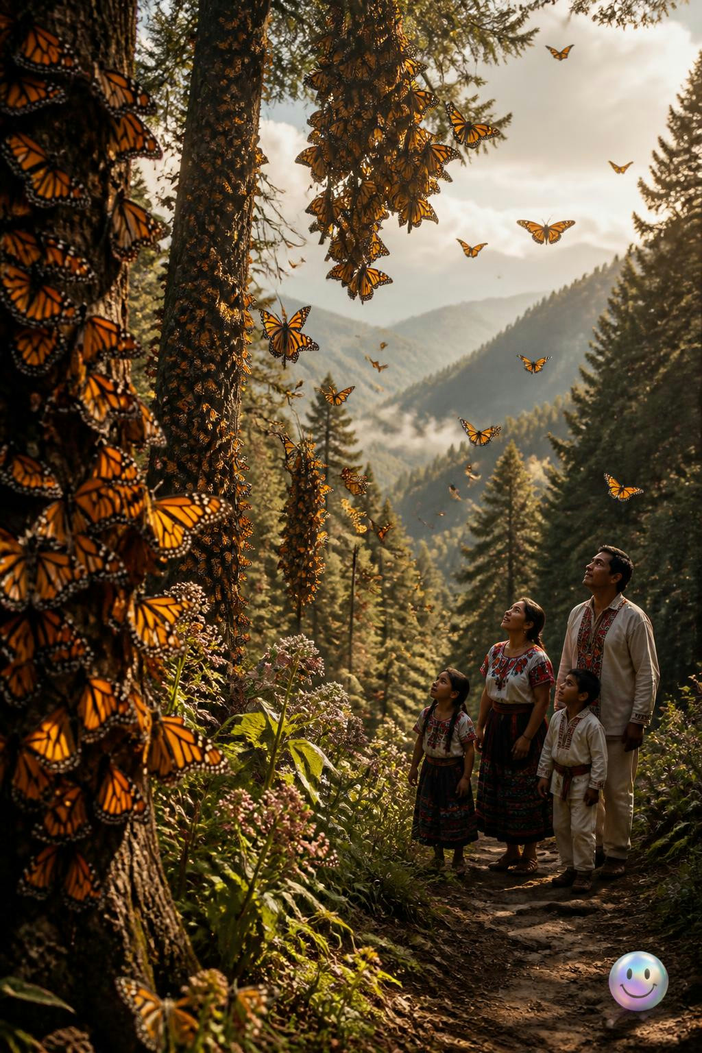 La tradición mexicana identifica a las mariposas monarca como almas que nos visitan
