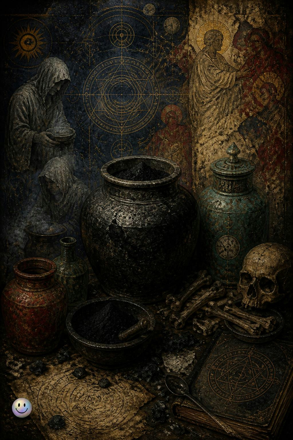 Did you know heating bones without oxygen makes a rich black pigment, not ash?