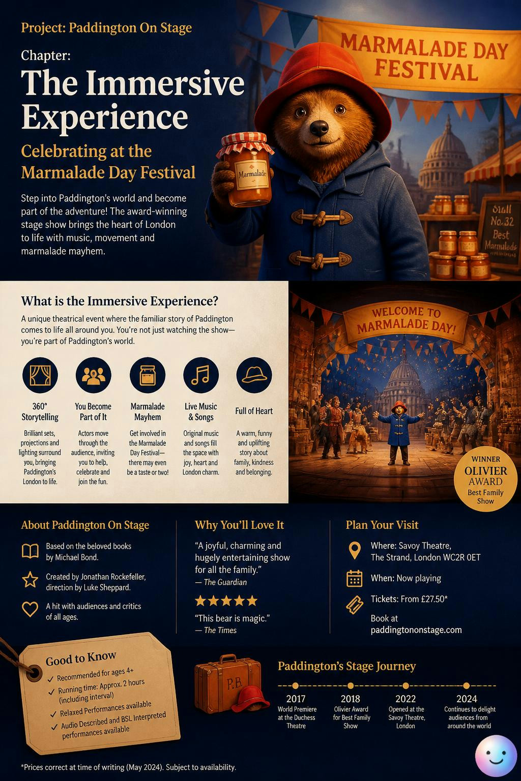 We can actually step right into Paddington's world for a marmalade festival.