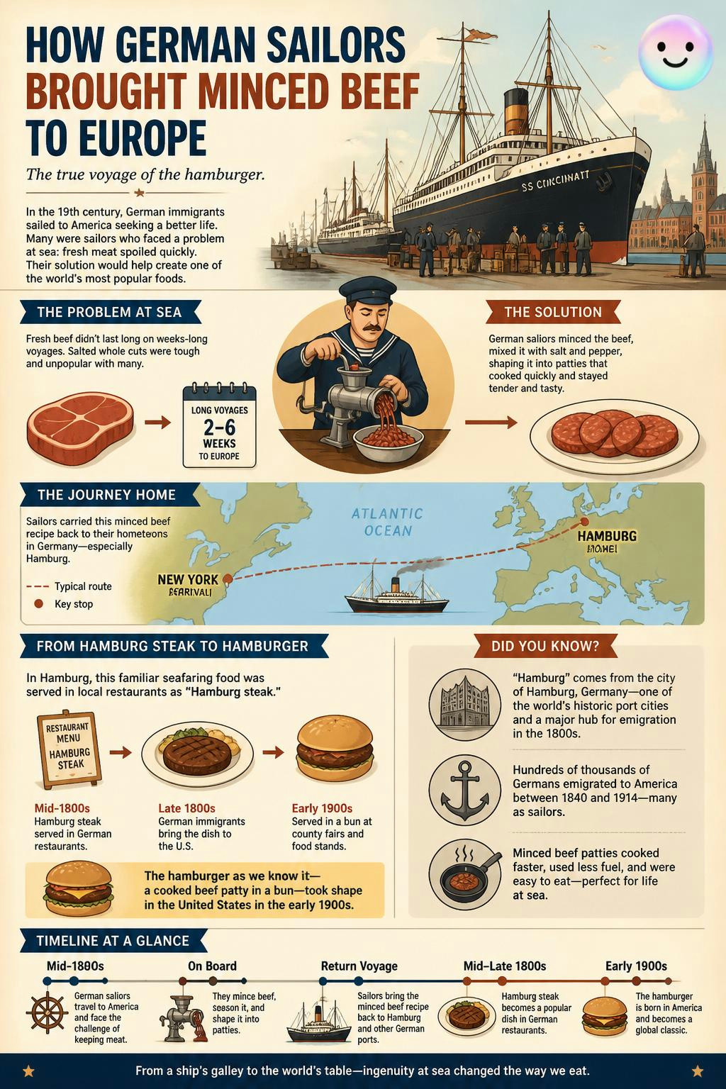 How German sailors brought minced beef to Europe