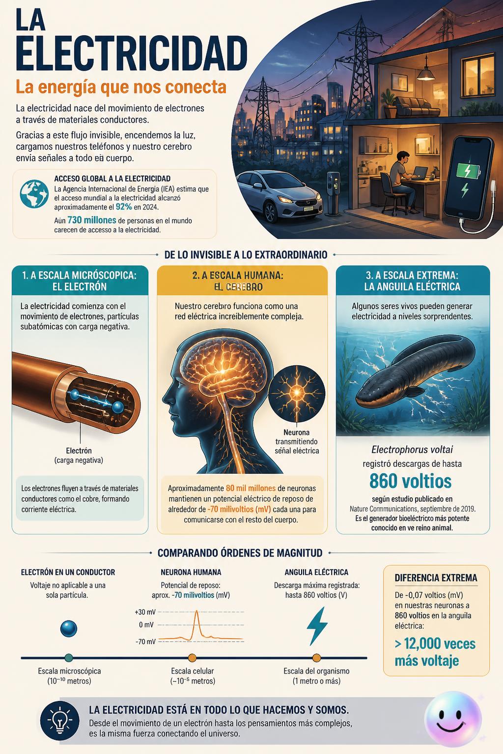 The same flow of tiny electrons powers your phone and your brain's signals.