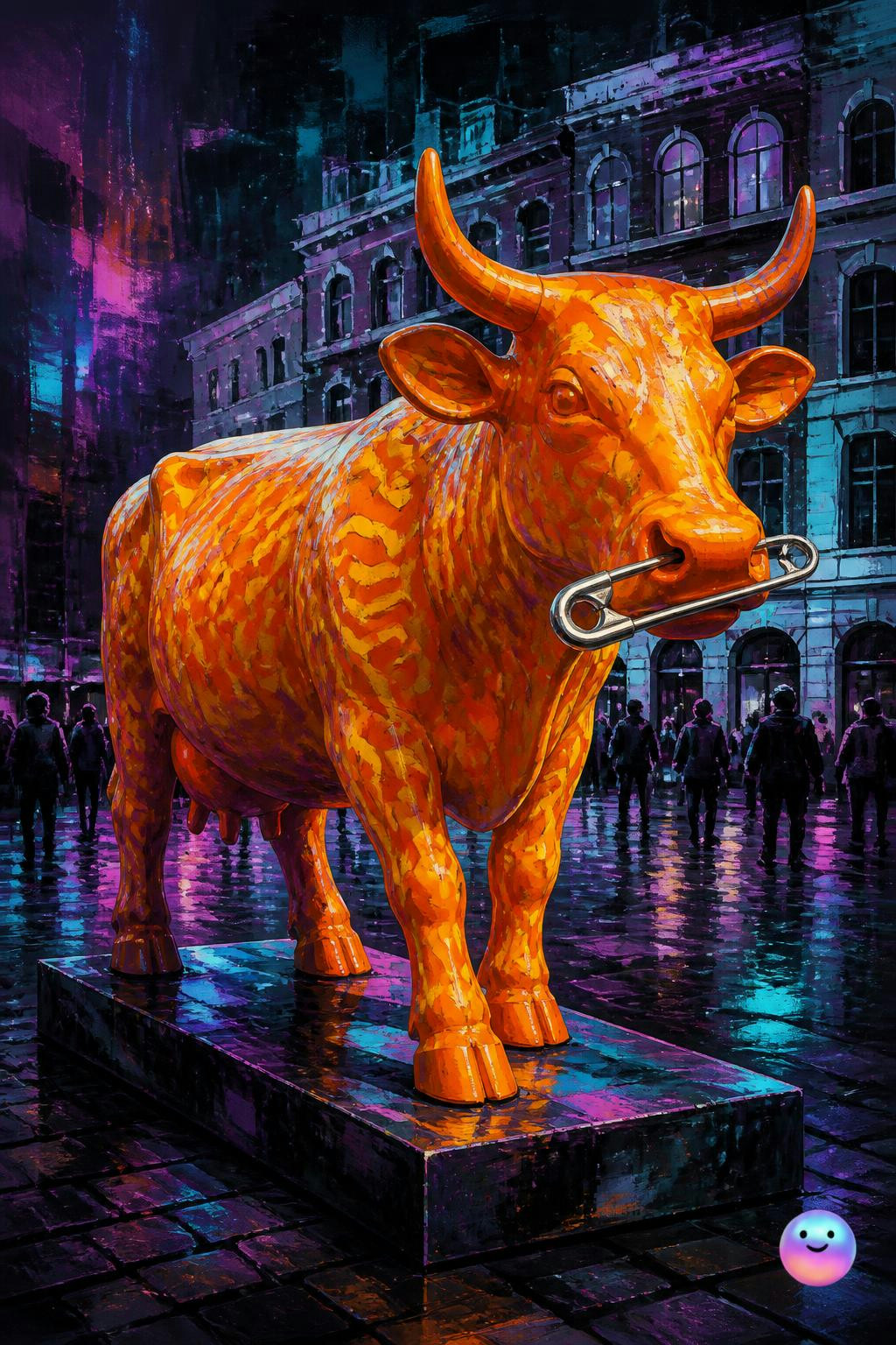 Vivienne Westwood fusionó la alta costura punk con el arte urbano de CowParade