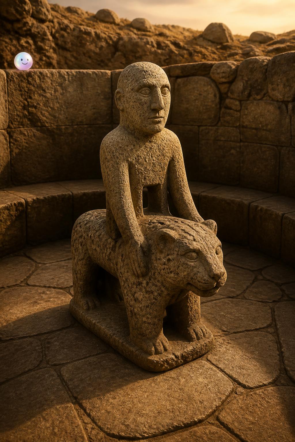 Un homme chevauchant un léopard il y a 11 000 ans !