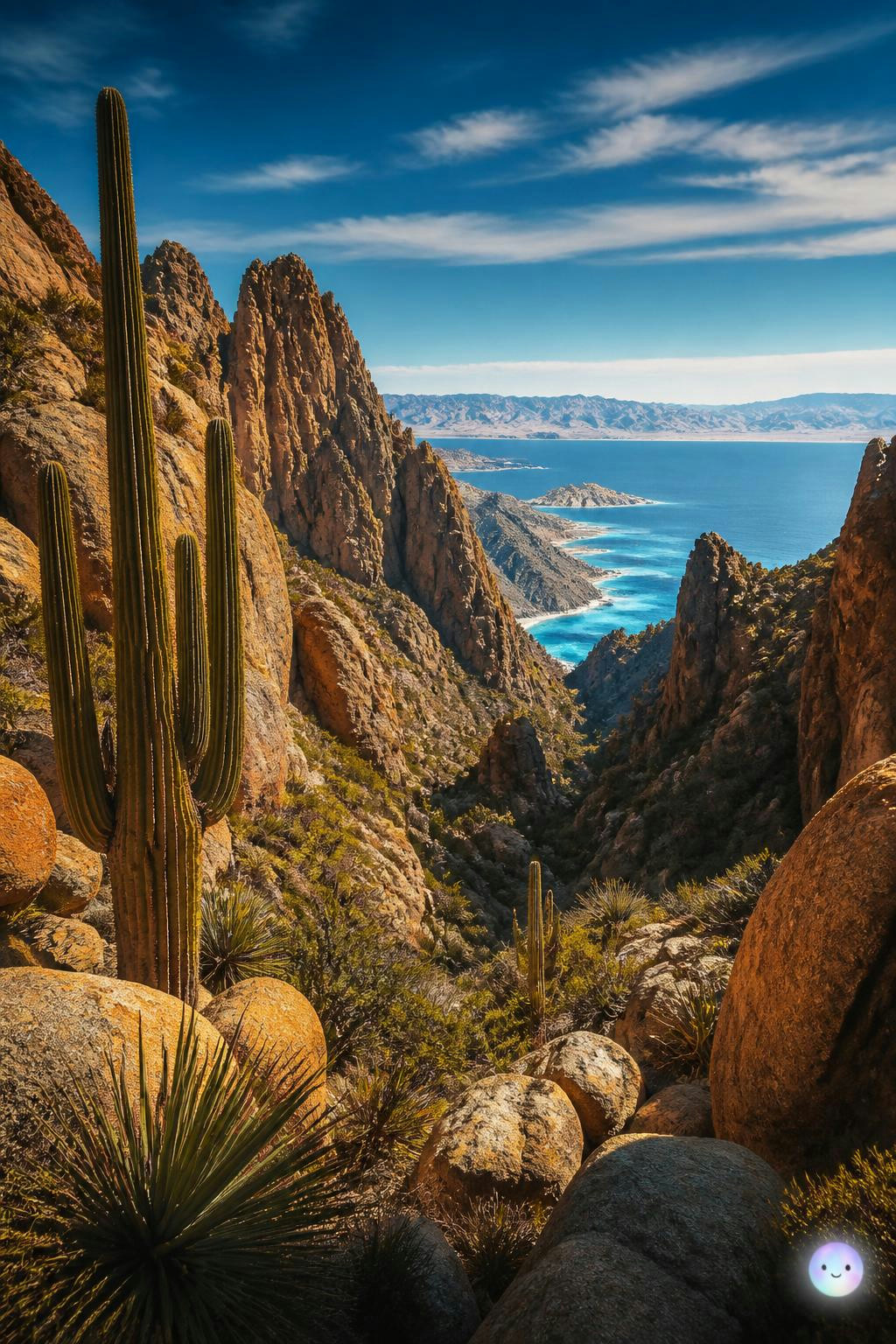 El **oasis** del Cañón de la Zorra es un milagro en medio del desierto, donde una cascada de doce metros alimenta pozas de agua cristalina durante todo el año. Este rincón lleno de vegetación sirve de (sobre: oasis: (sustantivo masculino) Paraje aislado en el desierto donde se encuentra agua y crece la vegetación. En el Cañón de la Zorra, una cascada de doce metros alimenta pozas cristalinas todo el año.)
