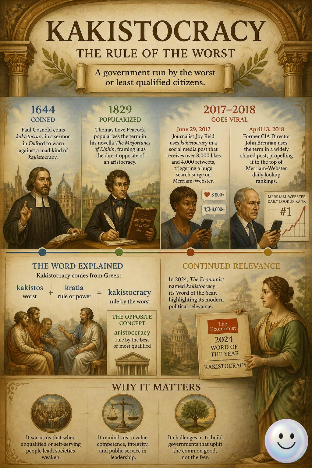 We’ve actually had a word for government by the worst citizens since 1644.