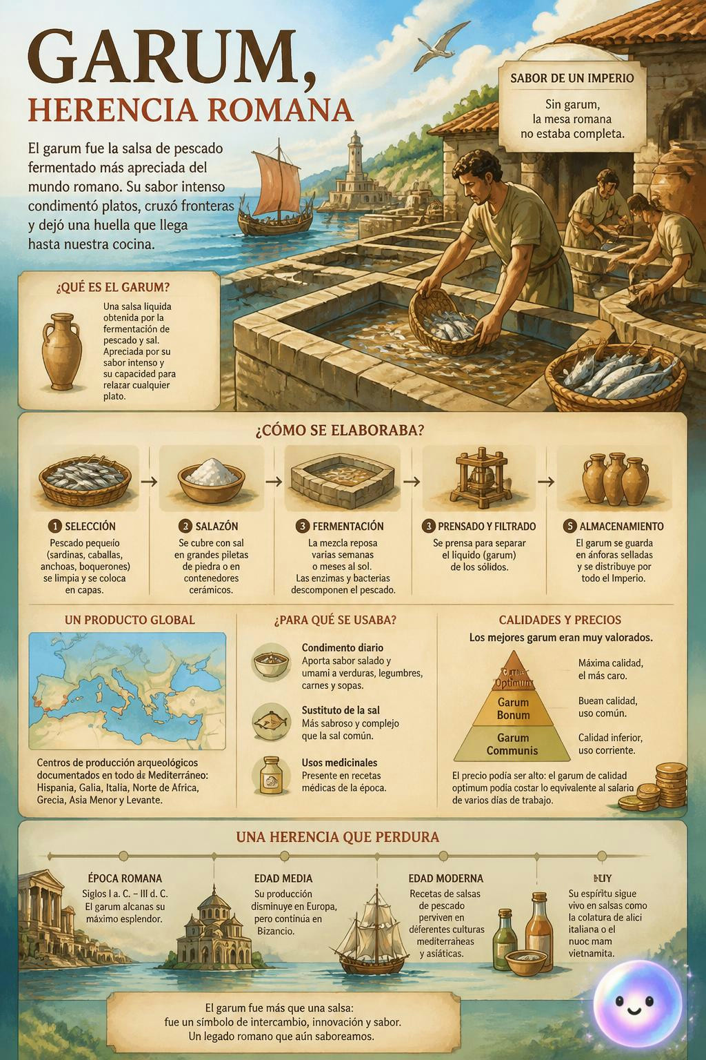 Los romanos pagaban fortunas por una salsa de pescado fermentado al sol.