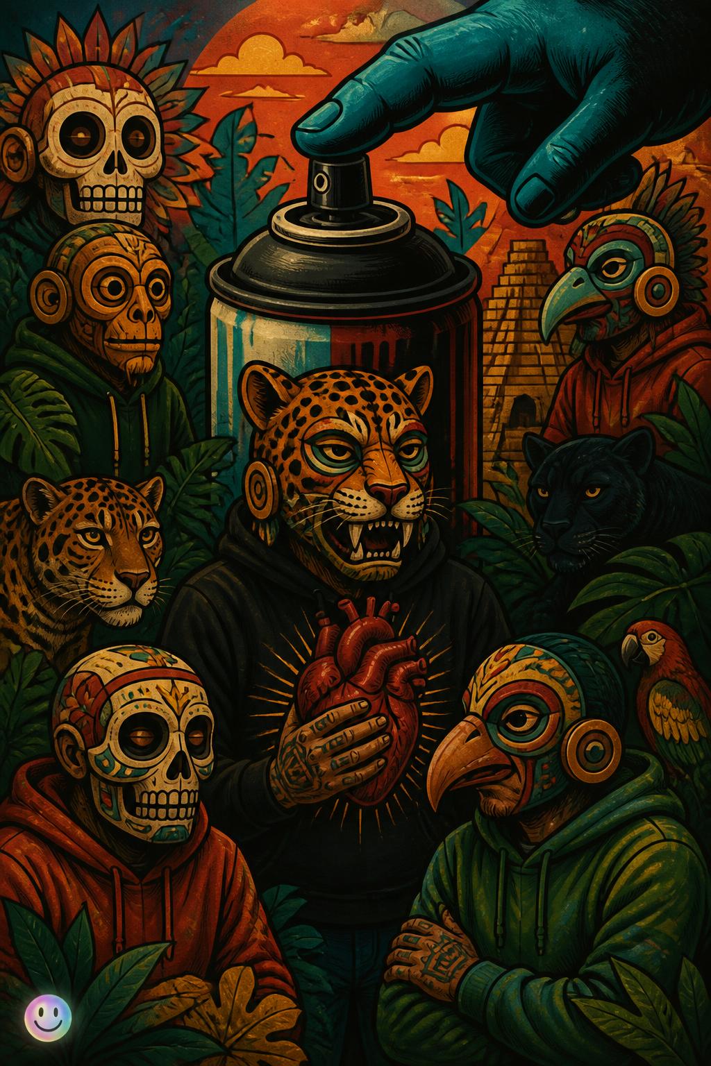 Who knew Saner’s canvas art actually began as quick street spray paint?