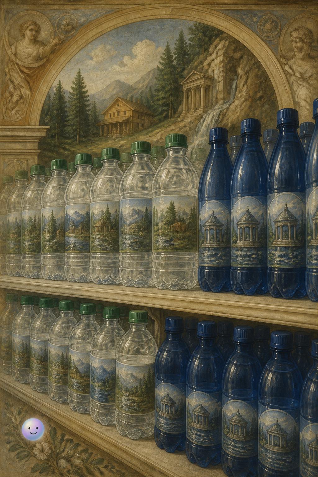Replacing historic glass jars, modern plastic water bottles actually start as tiny test tubes.
