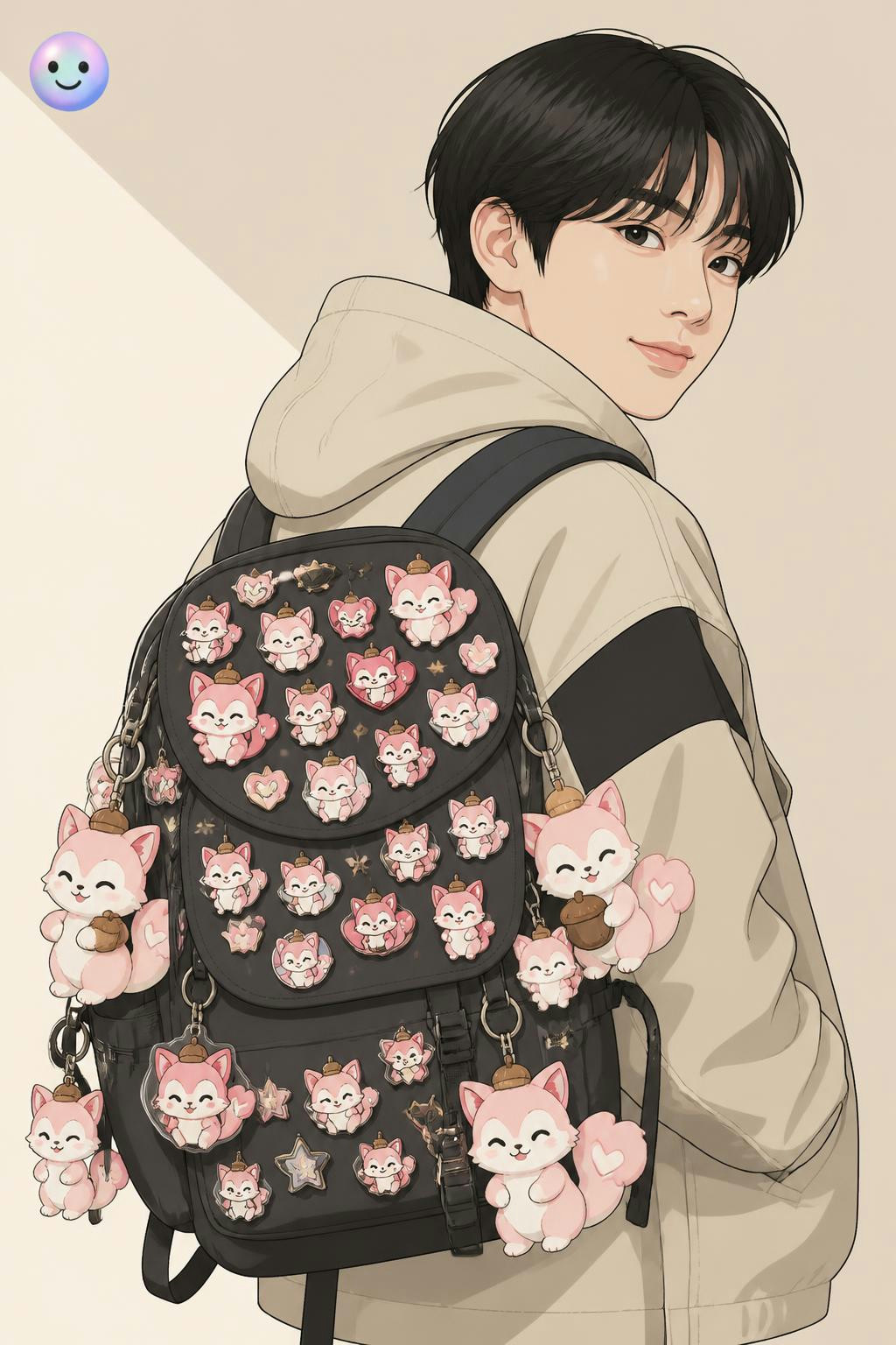 El artista Sunoo de ENCHIN personaliza sus accesorios cotidianos con su propia mascota oficial Kishu.