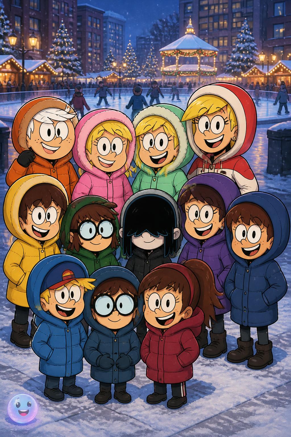 The Loud House characters express their unique personalities through custom winter hood styles.