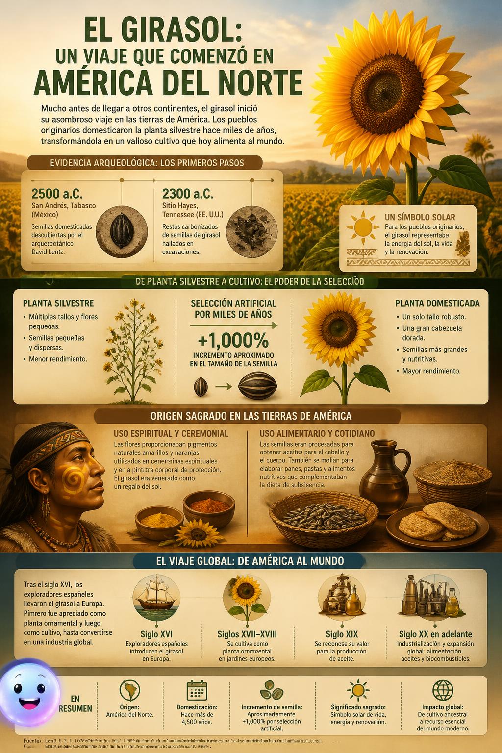 Los pueblos originarios de Norteamérica domesticaron el girasol silvestre hace miles de años