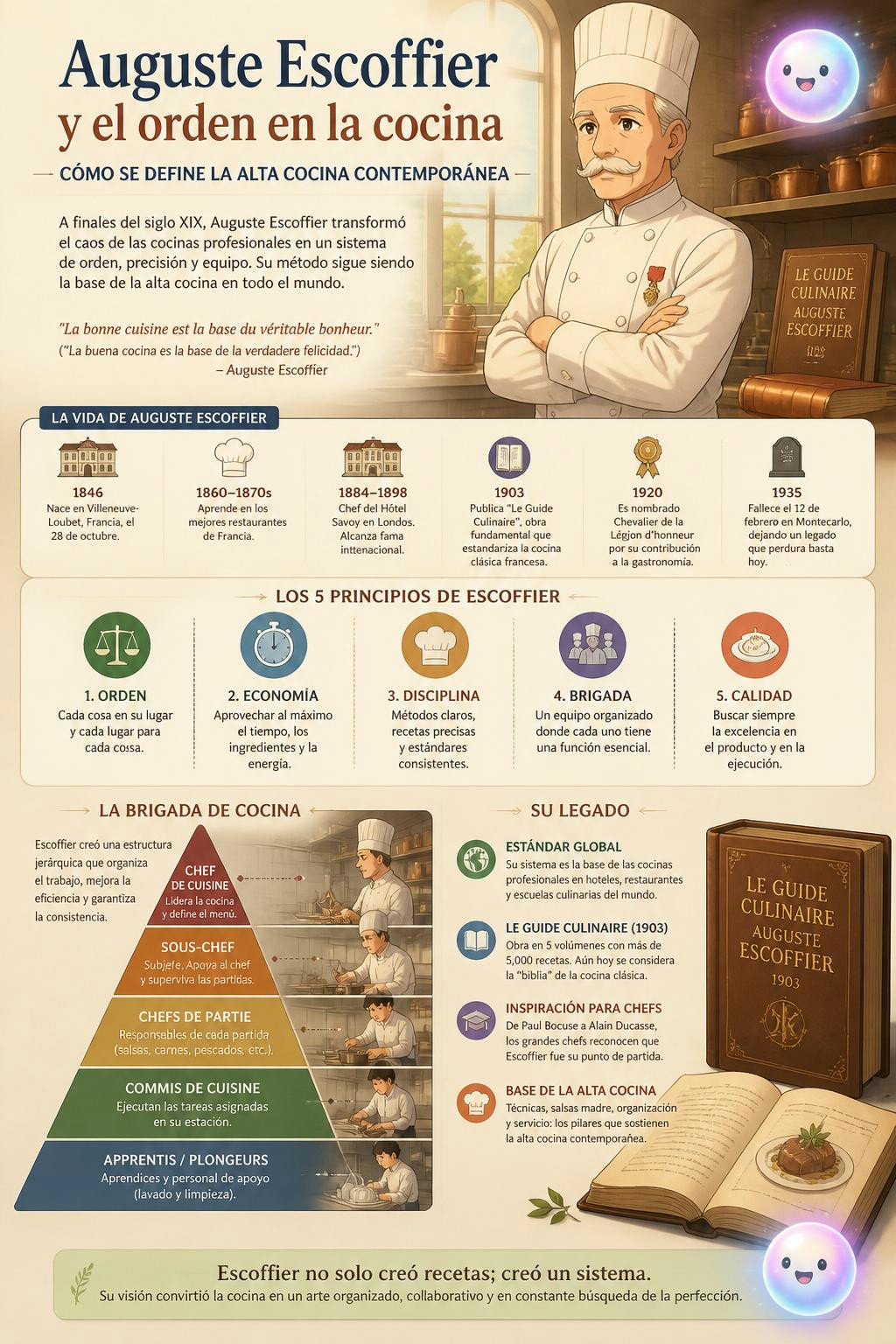 Auguste Escoffier y el orden en la cocina