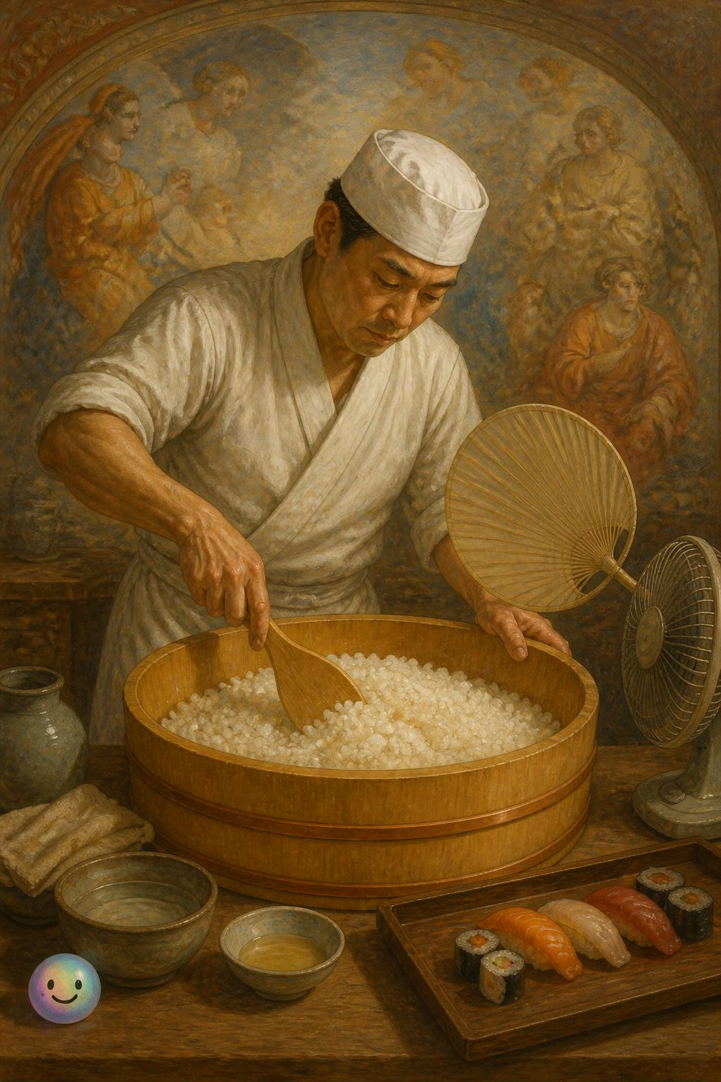 Sushi rice is served at body temperature so it perfectly melts in your mouth.