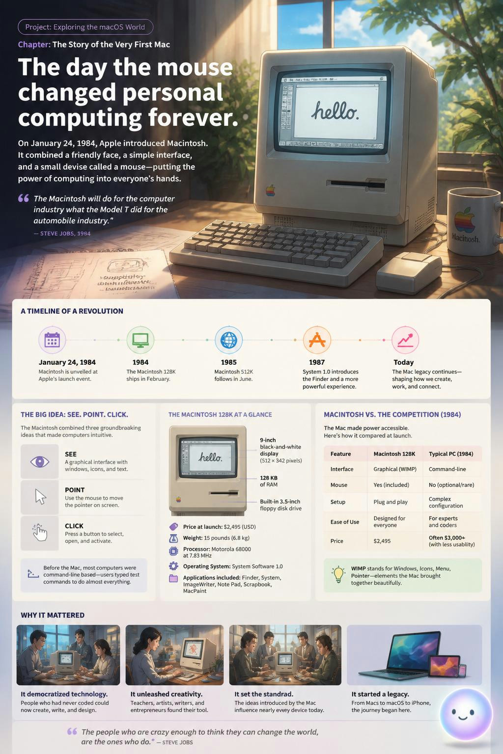 It’s crazy how the first Mac turned typing commands into simple clicks.