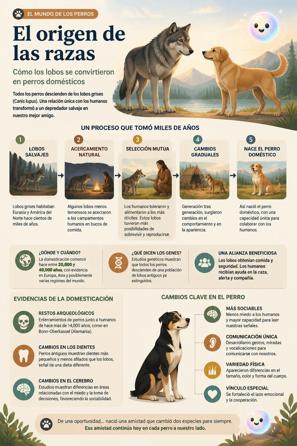 Me sorprendió ver cómo el lobo salvaje dio origen a razas tan diferentes.