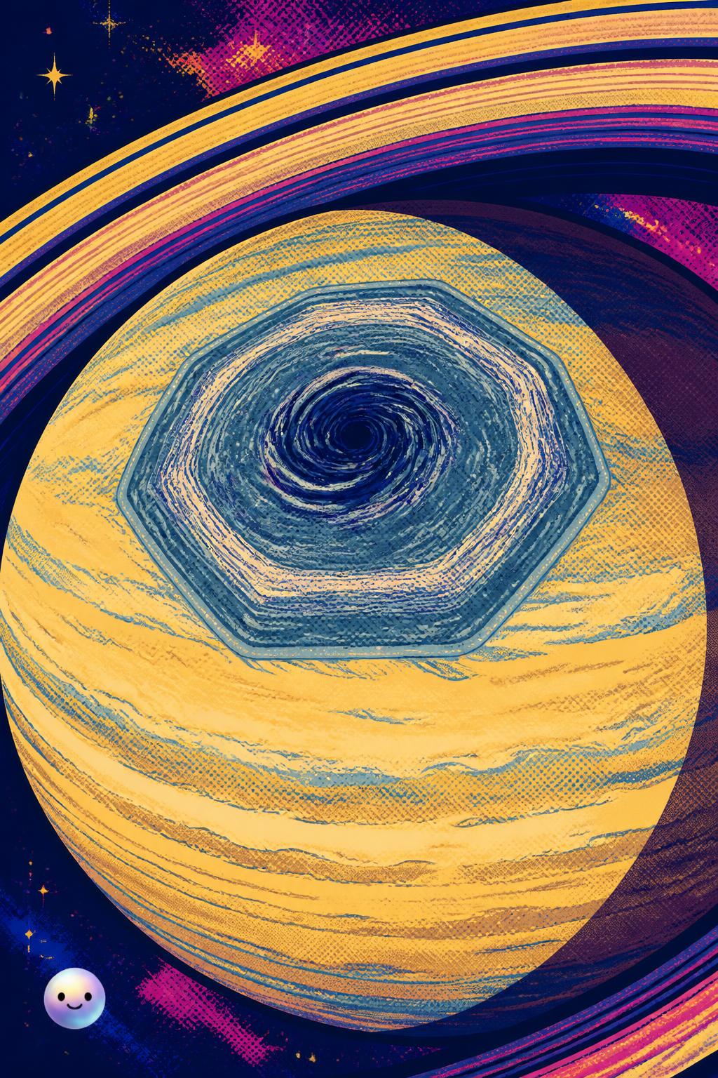Un décagone géant sur Saturne !