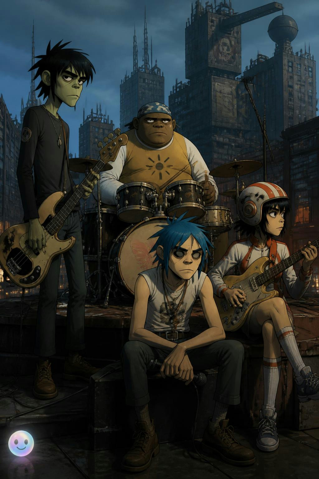 Just learned Gorillaz's first live band played hidden behind a screen!