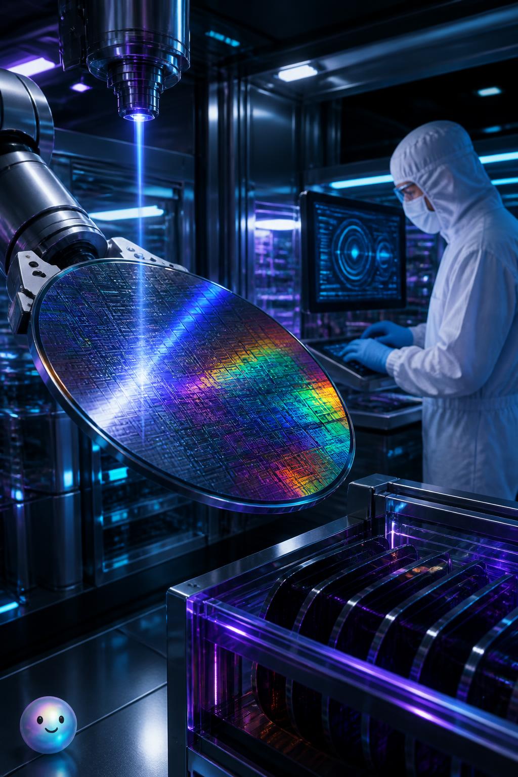 Microscopic dust particles instantly destroy microchips, requiring technicians to wear protective bunny suits.