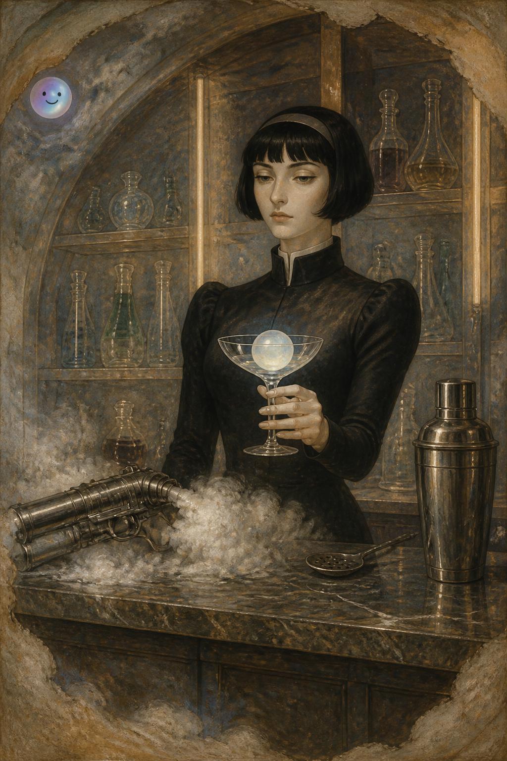 Giant-robot noir anime The Big O features a deadpan android bartender named Dorothy Wayneright.