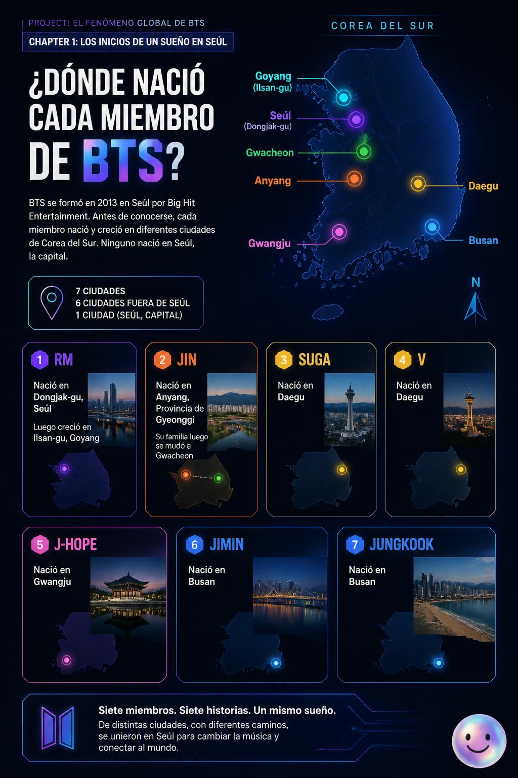 Only one BTS member was born in Seoul, which makes their connection so cool.
