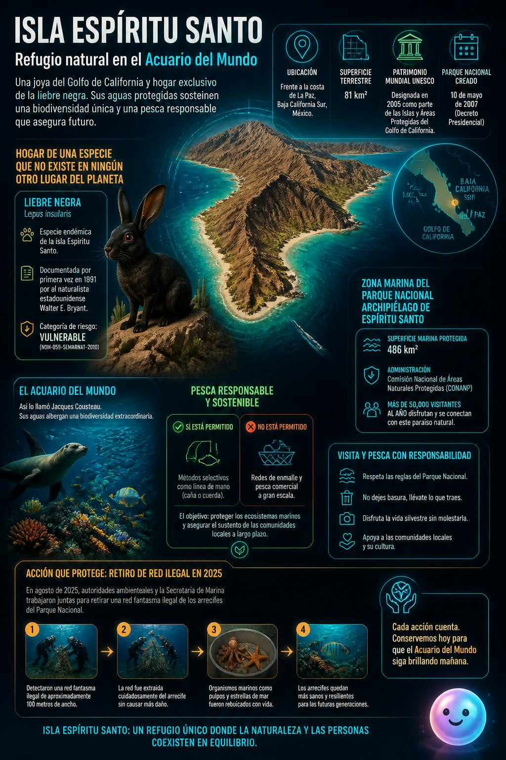 No sabía que la liebre negra solo existe en esta isla de todo el planeta.