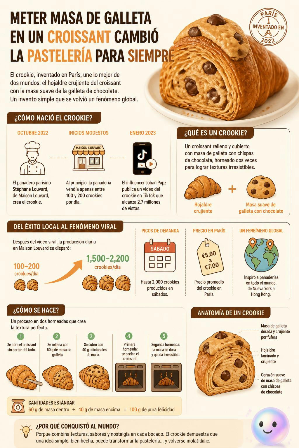 Es increíble cómo meter masa de galleta en un croissant cambió la pastelería.