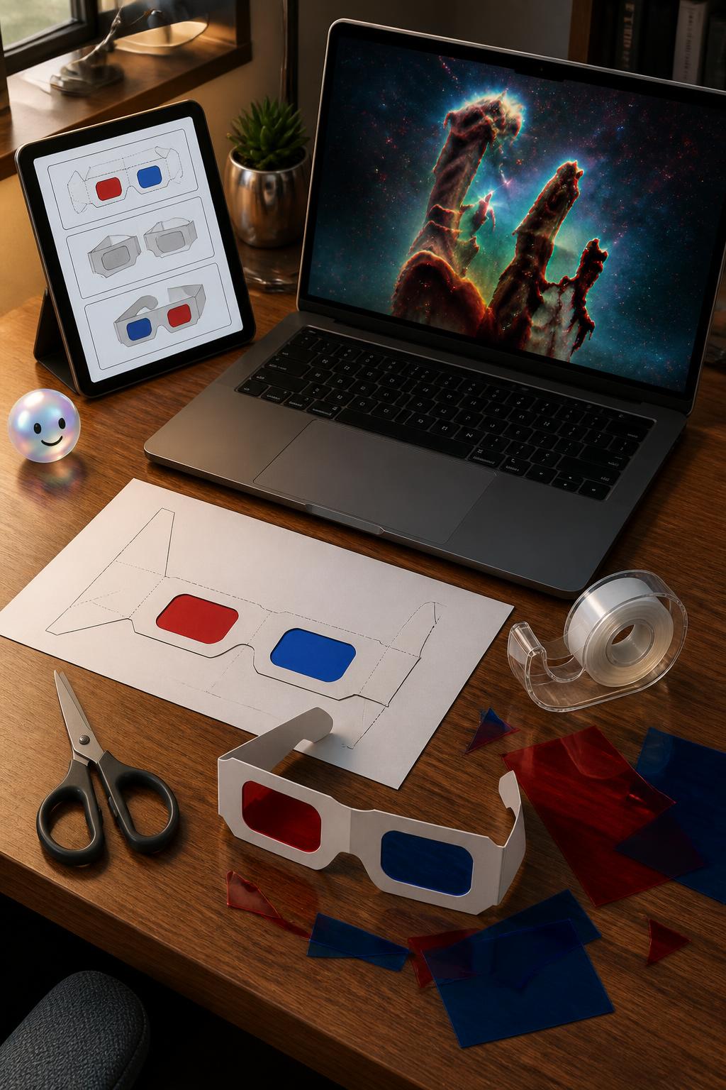 Printable NASA templates let you build paper 3D glasses to walk through distant galaxies.
