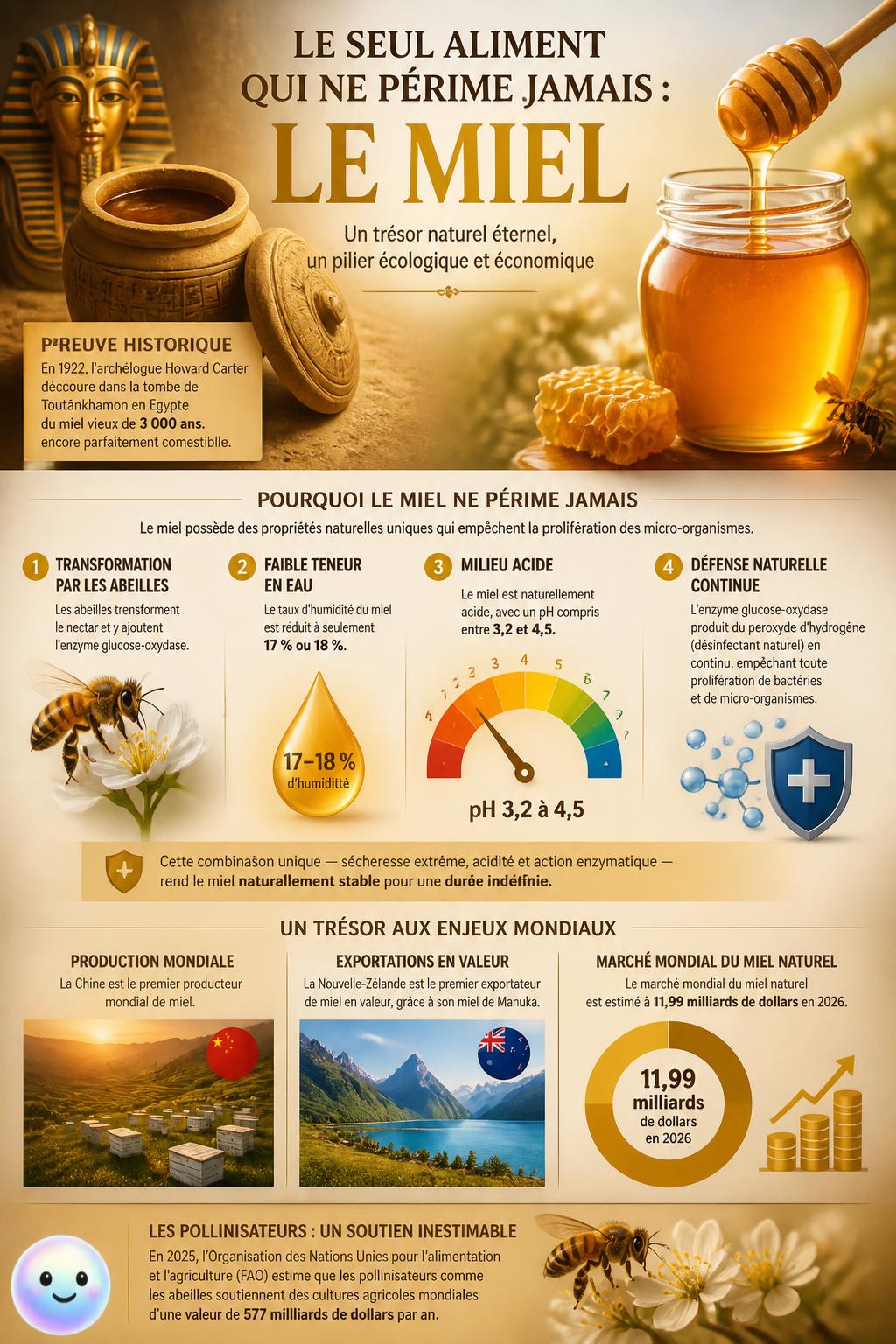 Le seul aliment qui ne périme jamais : le miel
