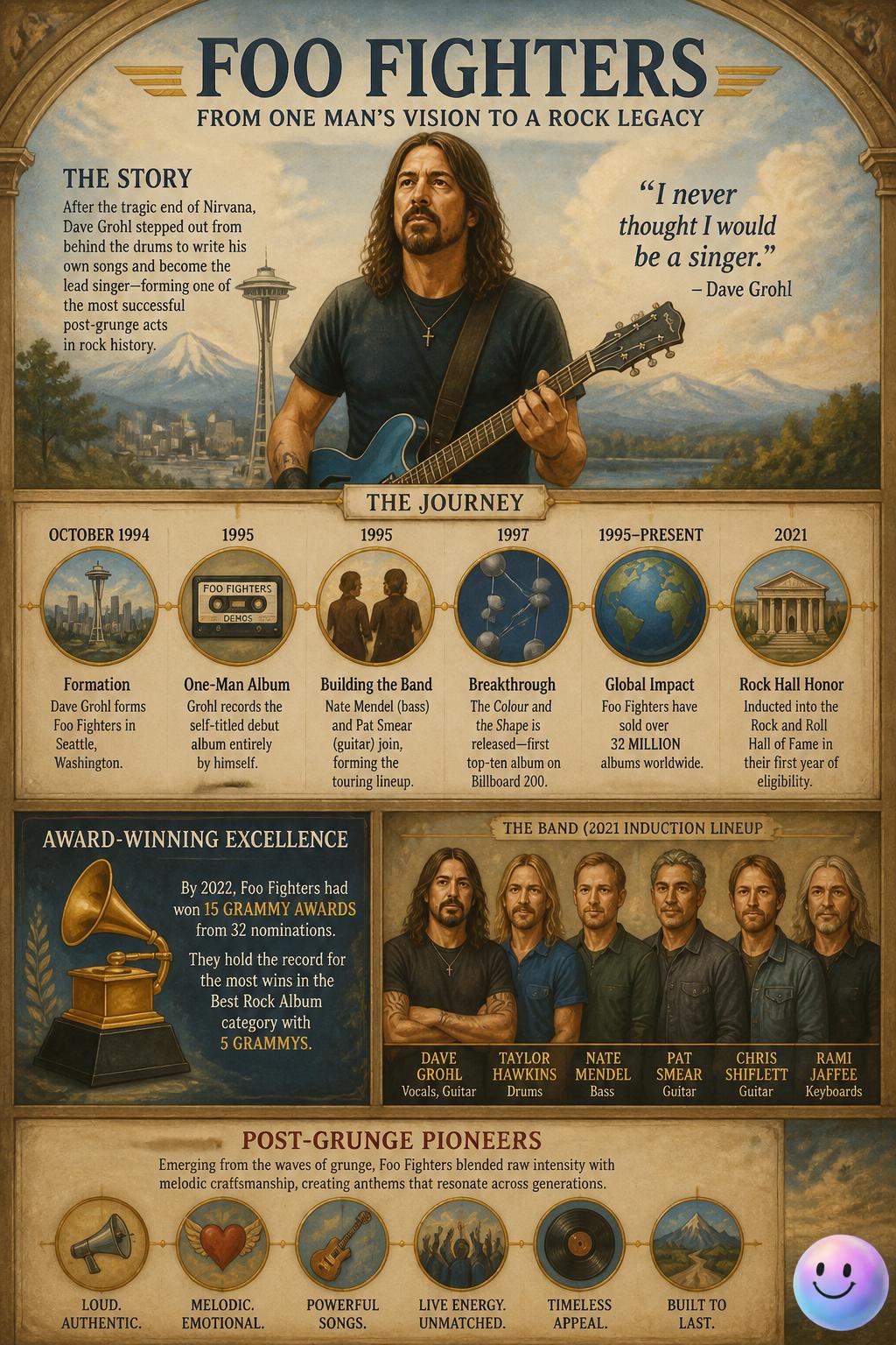 How Dave Grohl went from Nirvana's drummer to rock superstardom is so cool.