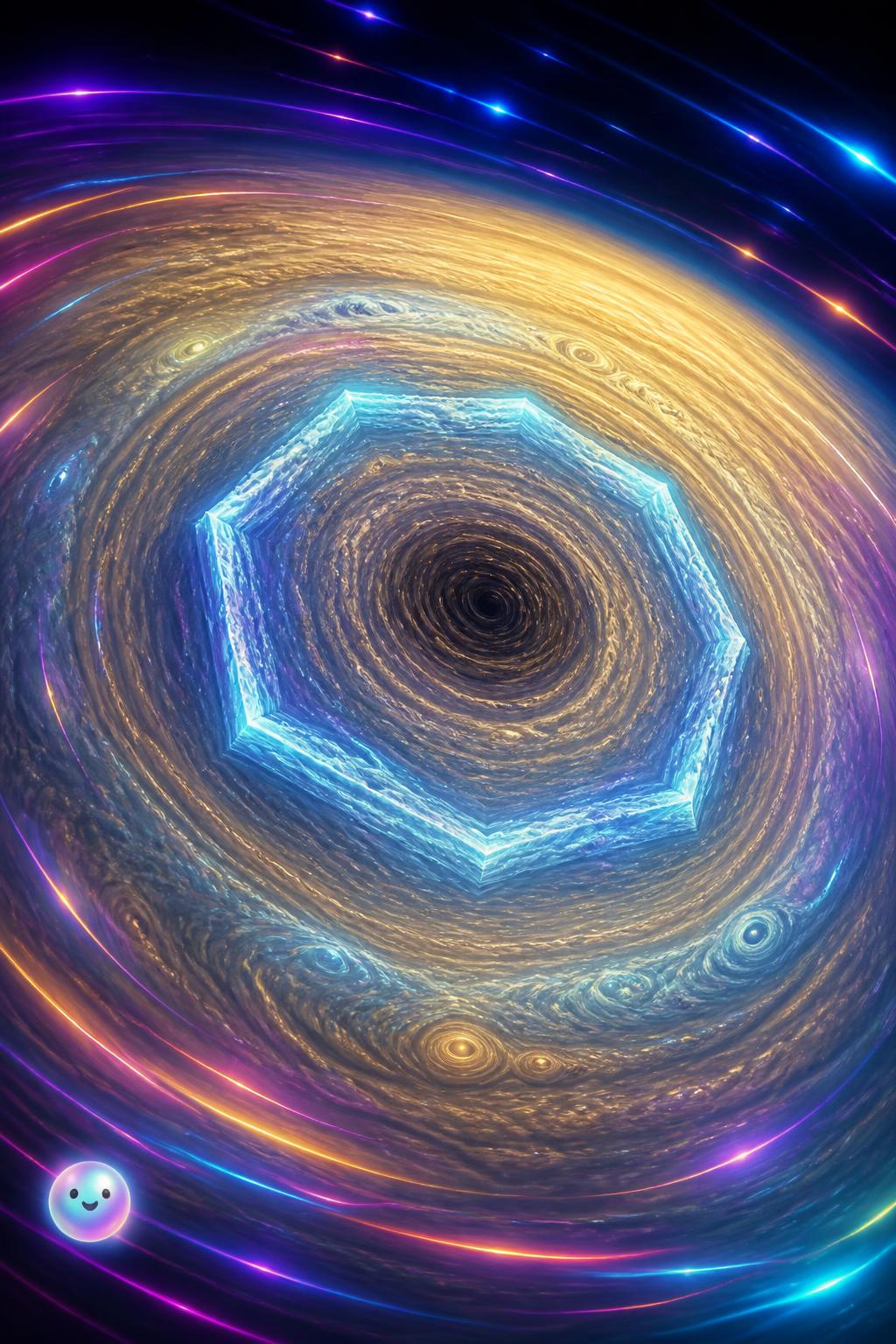 ¡Un decágono gigante en Saturno!