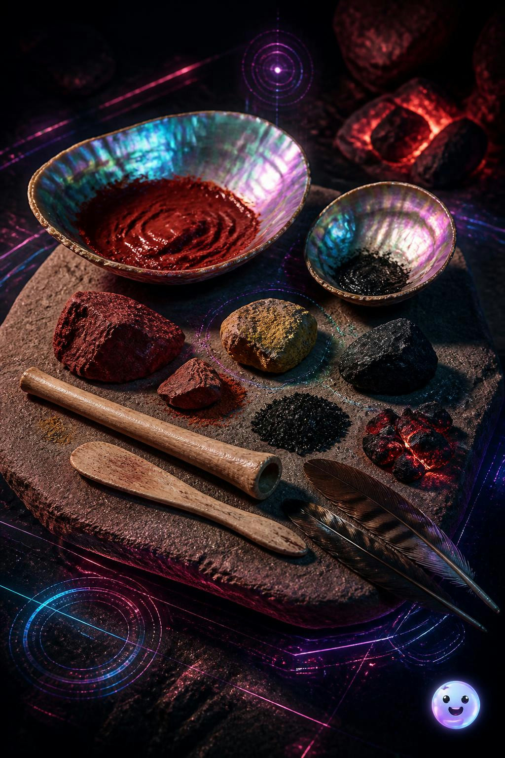 La pintura prehistórica nacía de la mezcla de minerales de colores, carbón y grasa animal.