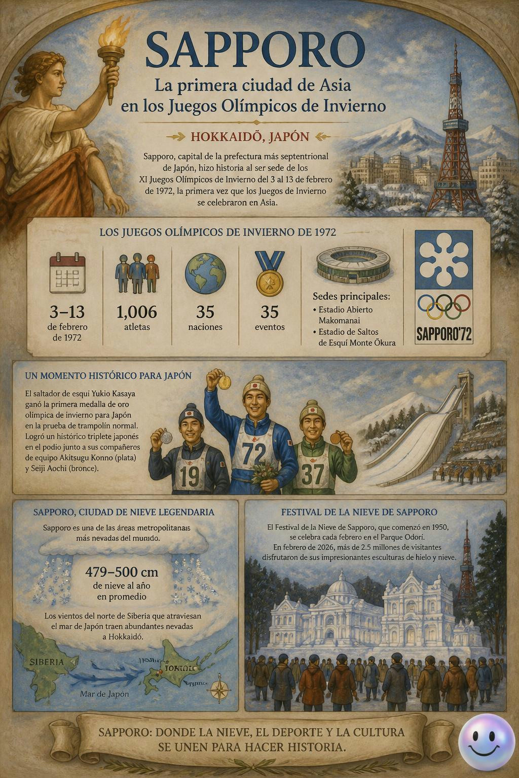 I never knew Sapporo was the first city in Asia to host the Winter Olympics!