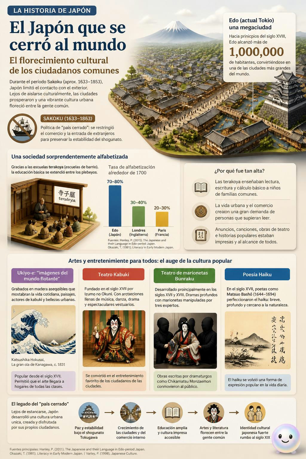 Sin contacto exterior, el ciudadano común de Japón creó su arte más vibrante.