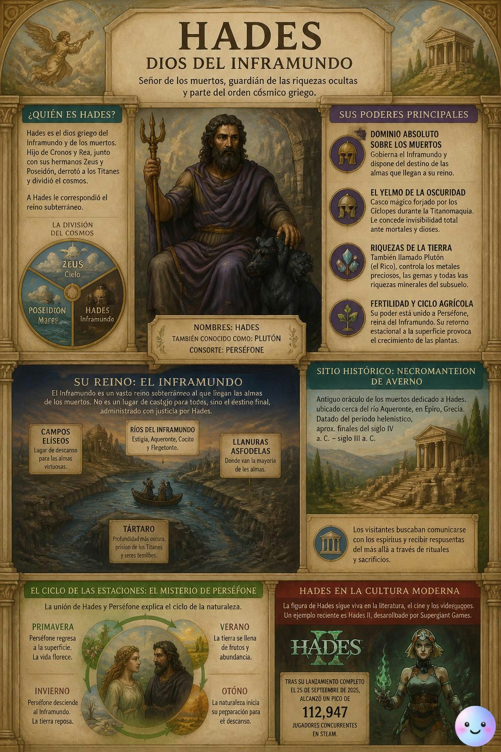 No sabía que el poder de Hades era controlar la riqueza, no solo la muerte.