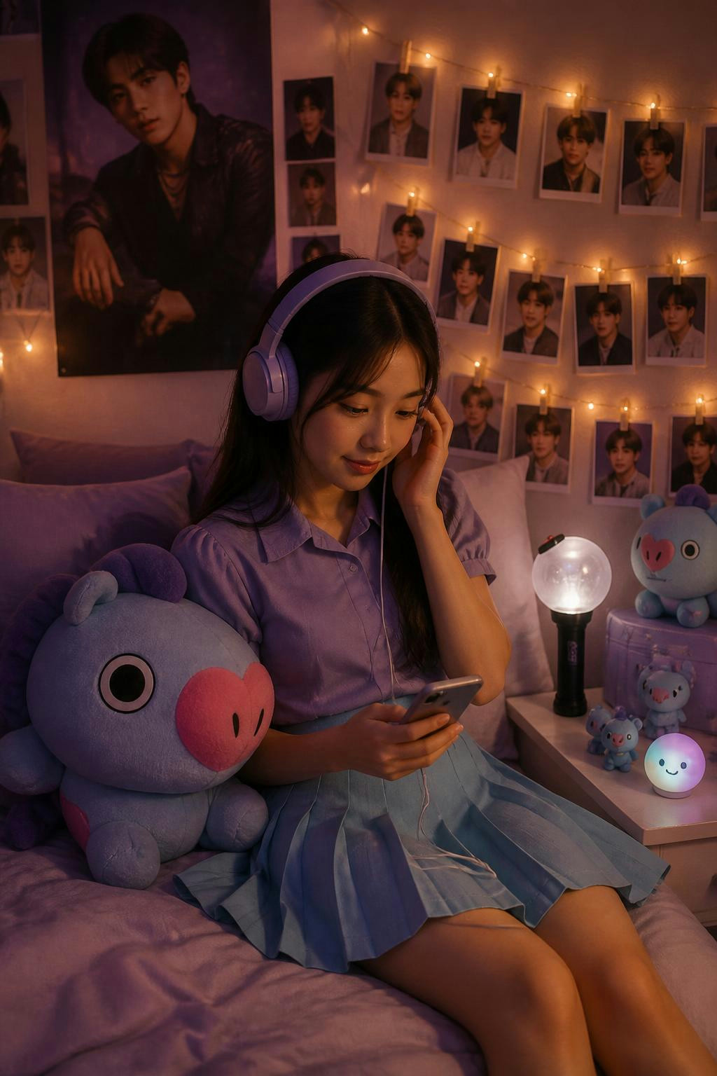 I just realized how J-Hope and Mang decor can make a bedroom feel so safe.