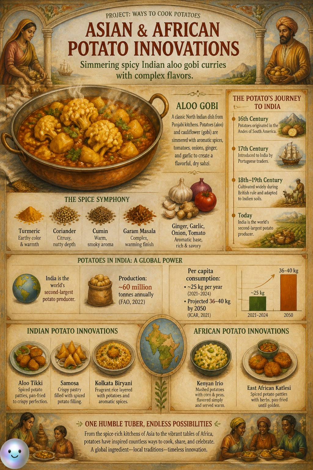 Slow-simmering aloo gobi turns the humble potato into a deep-flavor sponge.