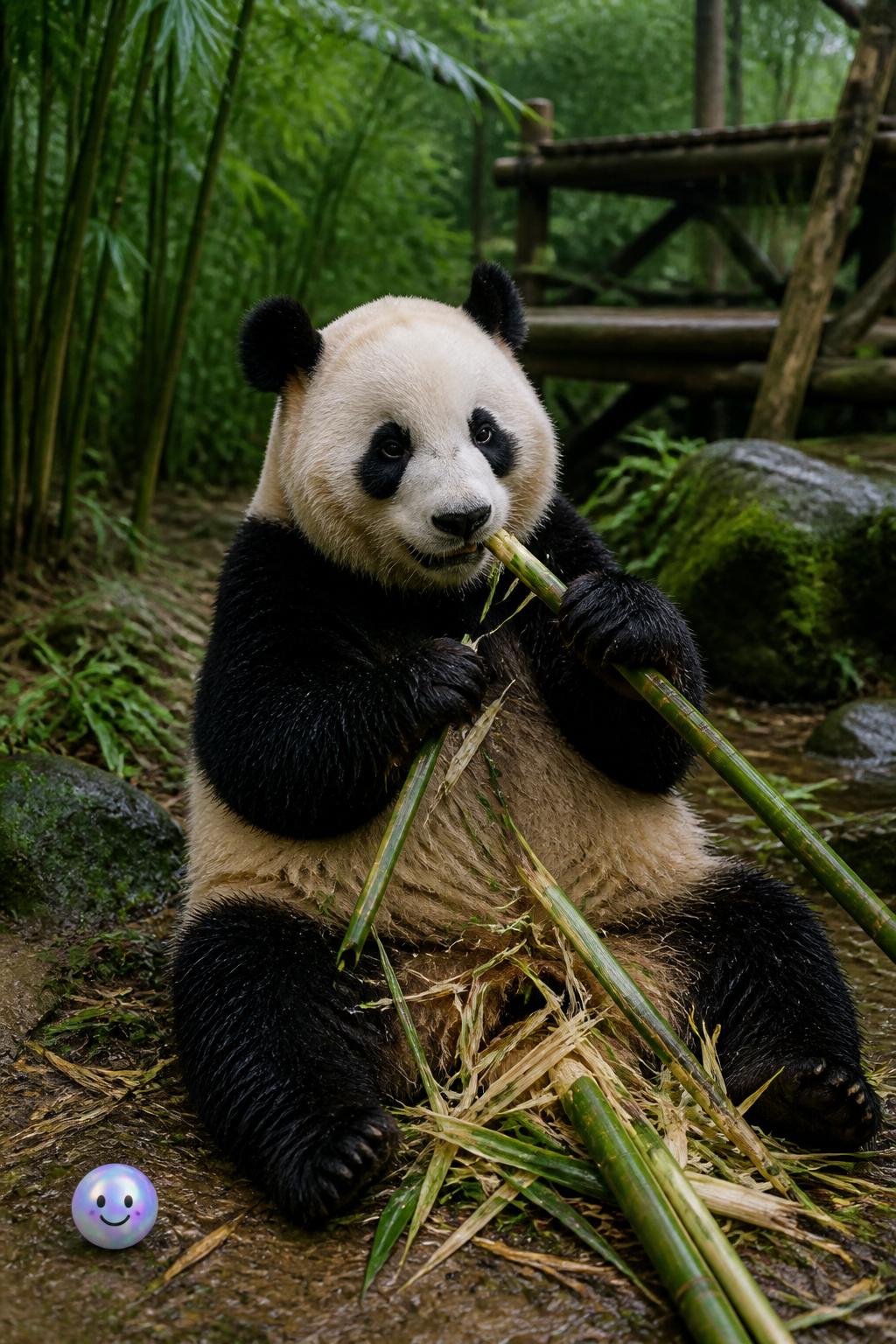 El pulgar extra del panda evolucionó solo para que pueda sostener su bambú.